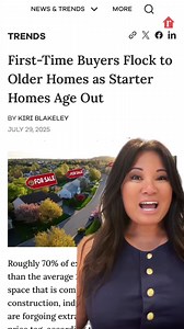 The 'new' starter home is old. "I'm seeing a noticeable shift toward older homes as today’s version of the starter home," agent Libby McKinney-Tristchler, of Team AFA/William Raveis in Southport, CT, tells Realtor.com. "For many dual-income households, the idea of a smaller, more manageable space is a lifestyle choice, too. They’re not interested in spending weekends maintaining big houses or oversized properties." Full story: https://rltor.cm/iphj7a | Realtor.com