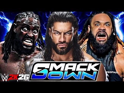 Roman Reigns vs Oba Femi vs Jacob Fatu Wwe SmackDown 25 April 2026 Triple WWE2K26 - PS5 4K Game Play