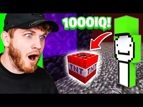 Minecraft Noobs React to 1000IQ Dream Moments
