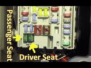 CHEVY IMPALA POWER SEAT FUSE 2014-2020 LOCATION SEAT NOT WORKING Driver/Passenger Replace Fix Change