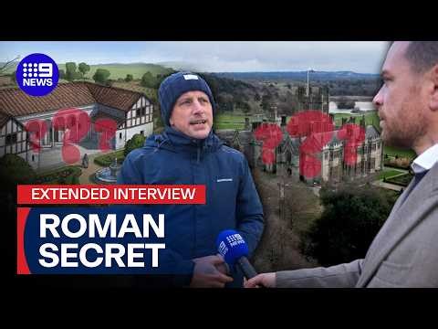 EXTENDED INTERVIEW: Ancient Roman villa dubbed 'mini Pompeii' discovered in UK | 9 News Australia