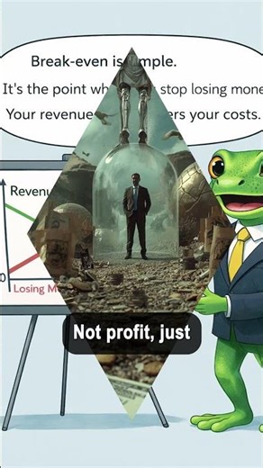 Break even explained in 30 seconds 🦎