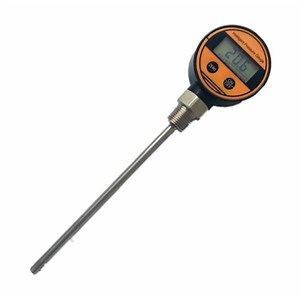 [Hot Item] Digital Temperature Gauge PT100 Sensor Stainless Steel Battery Powered Digital Temperature Gauge Thread Connection Could Customized