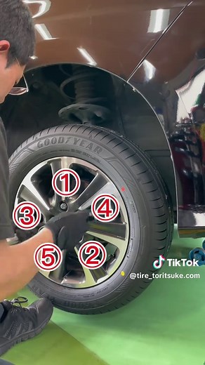 知ってる人は復習がてらに！ 自分で交換する人は覚えておくと良いと思います✊ #車 #タイヤ交換 #豆知識 #tire #car #おすすめ