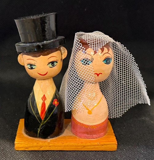 Vintage Bride and Groom Caketopper, Made in Japan, 1950’s, Souvenir of Florida - Etsy