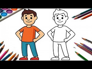 رسم ولد سهل للمبتدئين | تعلم كيف ترسم ولد خطوة بخطوة 🧑‍🎨 رسم ولد بطريقه سهله