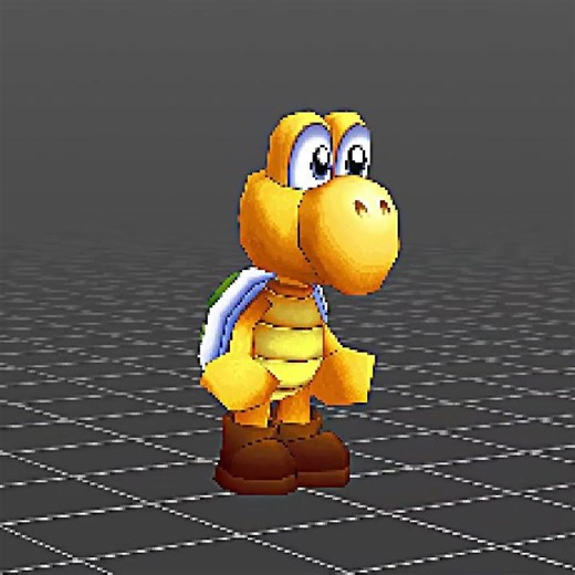 Super Smash Bros DS. Concept: Koopa Troopa's Idle Animation #nintendo #mario #turtle #gaming #3dart