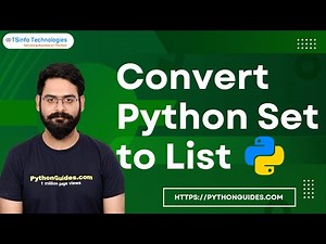 How to convert a set to a list in Python | Python convert a set to a list