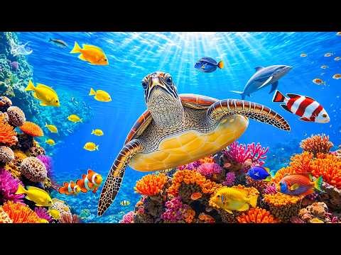 Ocean Aquarium 4K – Relaxing Sea Turtles & Soft Ambient Music for Sleep