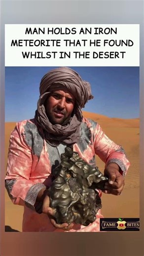 A piece of outer space in his hands! 🌌#Shorts #Space #Meteorite #Discovery #spacerock #rarefind