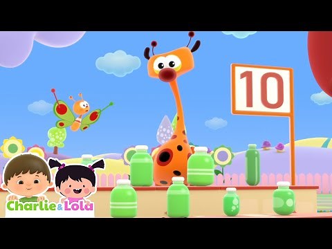 Ten Green Bottles 🤩 | Nursery Rhymes 🎵 | Counting & Numbers Song for Kids ‪@Charlie-Lola‬