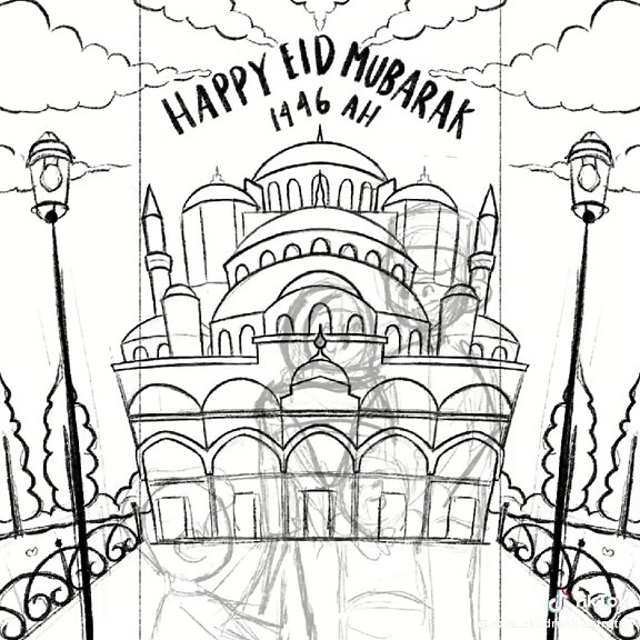 Eid Mubarak: Heartwarming Family Illustration Celebration