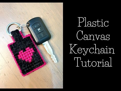 Plastic Canvas keychain || DIY easy keychain tutorial