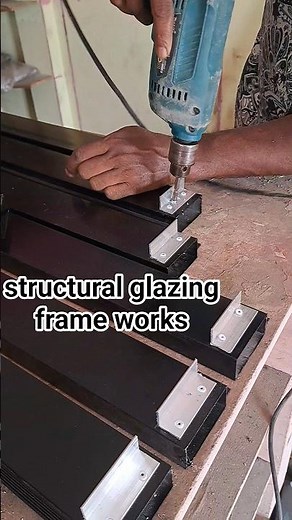 structural glazing frame works #aluminiumfabrication #glasswork #youtubeshorts #aluminium