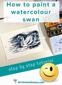 How to use tonal values in painting a watercolor swan - step by step tutorial — Kerrie Woodhouse - Easy, Expressive Watercolour for Beginners
