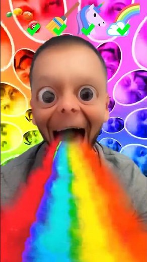 Tom sings chaos after mistaken unicorn rainbow poop for colors skittles emoji