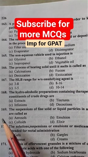 Hlb scale emulsifier #pharmacy #gpat2026 #competitiveexams #gpatmcq #niperexam #di #pharmcist #hlb