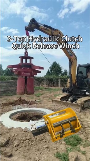 3-ton quick release clutch hydraulic winch for lifting and pulling applications！#hydraulicwinch