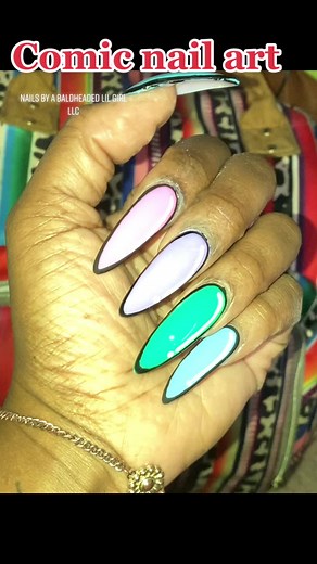 Comic nail art trend! 🤚🏾 #comic #nailart #create