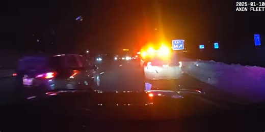 WATCH: Police search for driver who hit patrol vehicle while responding to crash