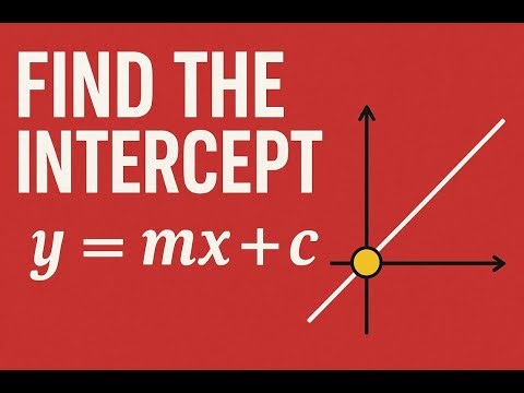 Finding the intercept of a line