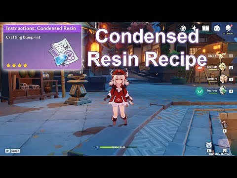 Condensed Resin Recipe Location - Genshin Impact