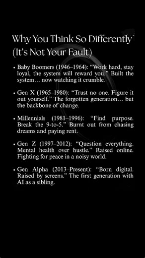 why generations think differently | Subscribe for more #motivation 😊👍