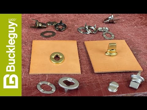Install a Turn Lock in Leather - No Special Tools Needed!