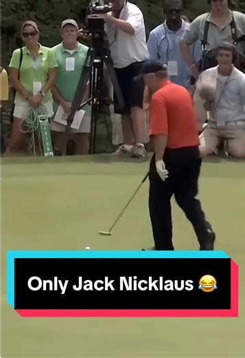 Only Jack Nicklaus could do this 😂 #tigerwoods #jacknicklaus #golf #sports #pga