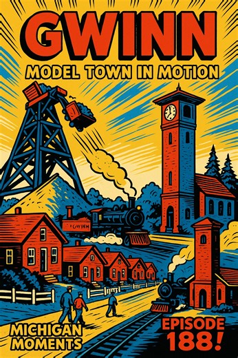 A 1941 marquee, a 1914 clock tower, and miners’ cottages in perfect rows—these photos from Gwinn, Michigan trace a full life cycle: ore to rail to Main Street. | Thumbwind