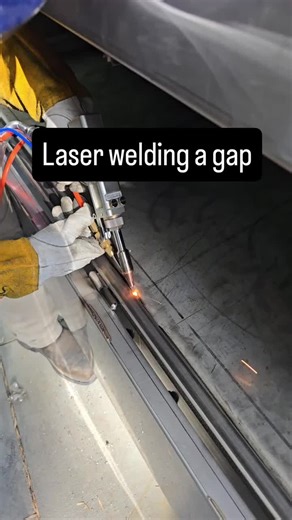 Just a wee little gap start your puddle and pull your puddle it is that simple. If you have mig welding experience laser weld gap filling is easy.