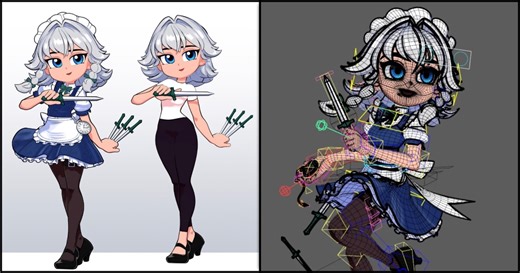 Download a New 3D Rig of Sakuya Izayoi From Touhou Project