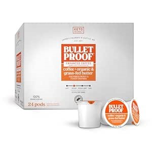 Bulletproof Coffee + Organic Grass-Fed Butter Single-Serve Pods, Keto Coffee, All-in-One Recipe with MCT Oil and Butter, Packaging May Vary