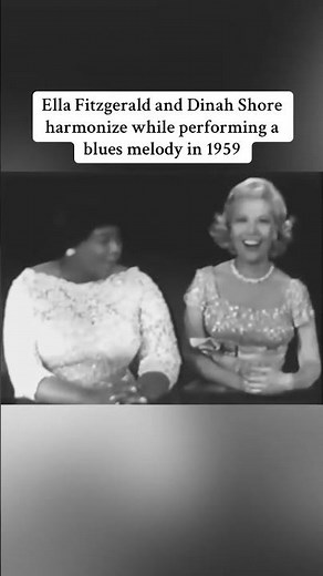 Ella and Dinah Shore performing a spectacular blues melody on The Dinah Shore Show in 1959!