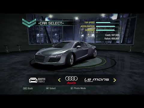 Need for Speed Carbon Full car list
