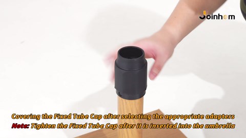 JOINHOM 45lbs Patio Umbrella Base - Heavy Duty Outdoor Patio Market Umbrella Stand for Deck, Poolside, Balcony, Wind-Resistant Design, Decorative Wood Pattern