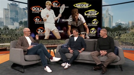 Jan Ullrich und Boris Becker im Legenden-Talk bei Matchball Becker: "Ich zeige doch Jan nicht, dass ich Angst habe"
