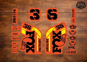 FOX 36 2021 MTB Fork Sticker Set Orange Yellow - Etsy UK