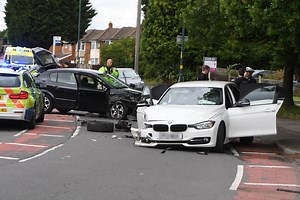 Police at the scene on Tile Cross Road