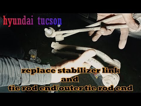 Hyundai Tucson How to replace stabilizer bar link and tie rod end.
