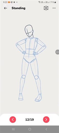 how do drawing standing pose