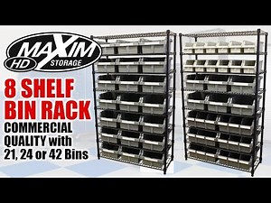 MAXIM HD Bin Rack Garage Storage from Just Pro Tools - NSF Certified Commercial Grade