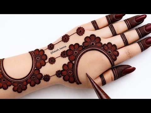 Very simple unique style mehndi design for back hand|new easy mehndi design 2026 | mehandi designs|