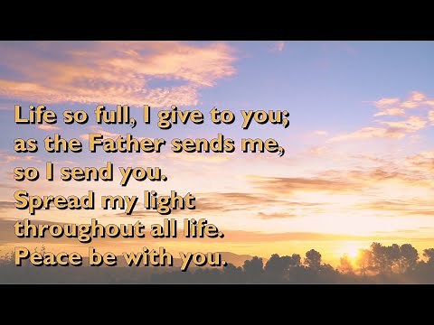 Peace Be With You (Life So Full) - Adrian Snell [with lyrics for congregations]
