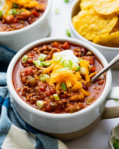 This Wendy’s chili recipe is a cozy, copycat version of the fast food favorite! https://www.theseasonedmom.com/wendys-chili-recipe/ | The Seasoned Mom - Easy Family Recipes