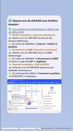 Comment réparer une clé USB RAW sous Windows 11, 10, 8, 7 ?