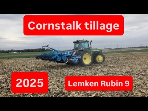 Disking Cornstalks with a Lemken Rubin 9