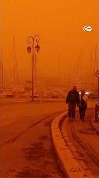 Mars-like conditions have arisen on Earth [Greece's Crete island covered in orange African dust]