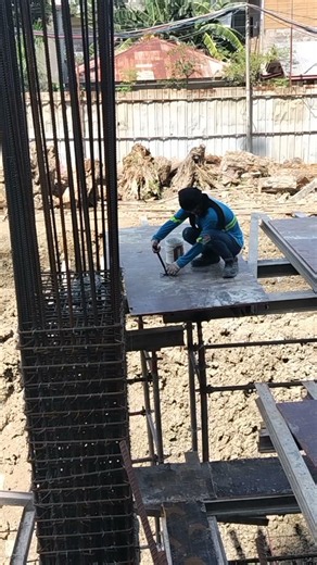Fixing of phenolic board. 6.19.26. #construction #shorts #formwork