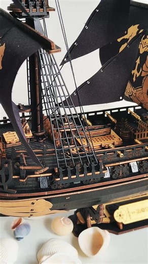 💥ROKR The Seahorse Barque 3D Wooden Puzzle COOL! | ROKR